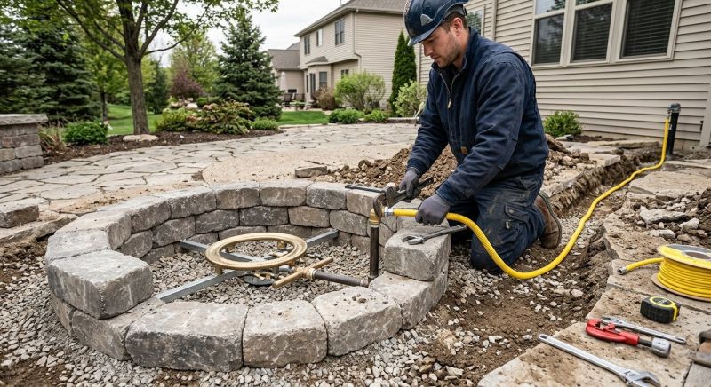 Fire Pit Gas Line Installation in Kansas City, MO
