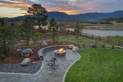 Fire Pit in Backyard
