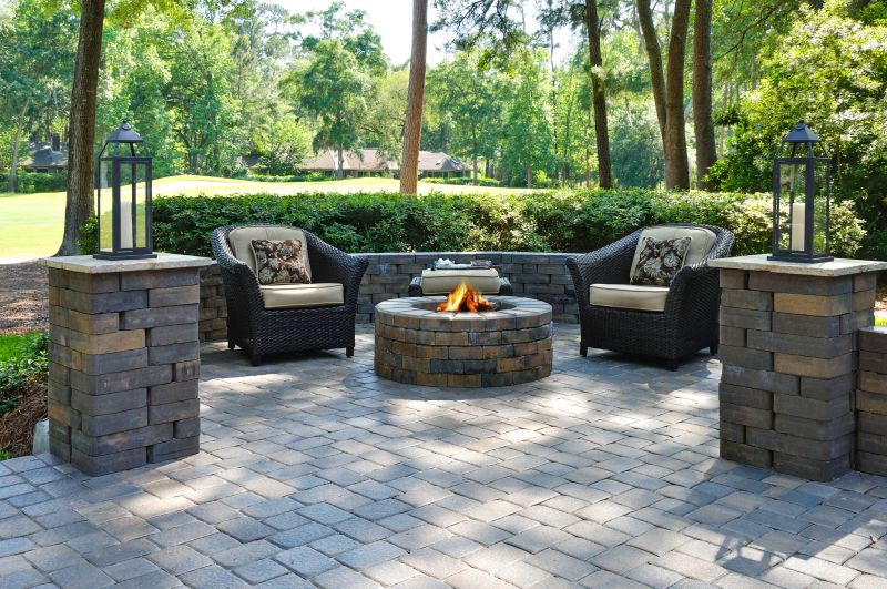 Modern Stone Fire Pit