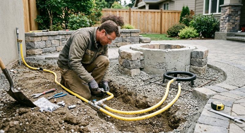 Fire Pit Gas Line Installation in Annapolis, MD